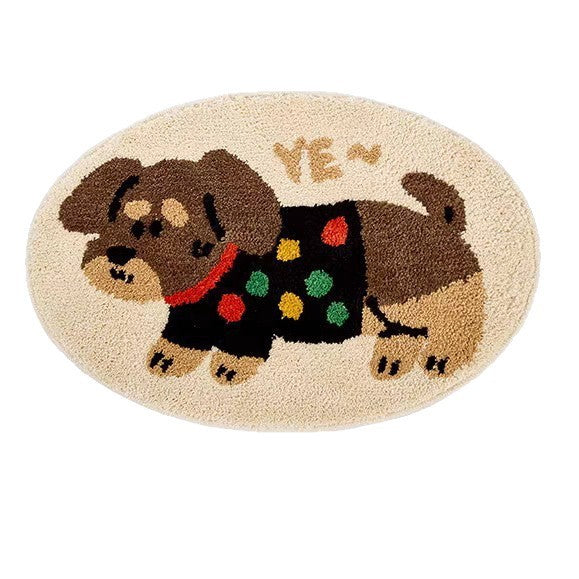 Decorative Dog-Themed Mat for Home