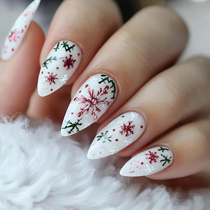 Artistic Snowflake Design Nail Art Kalsten