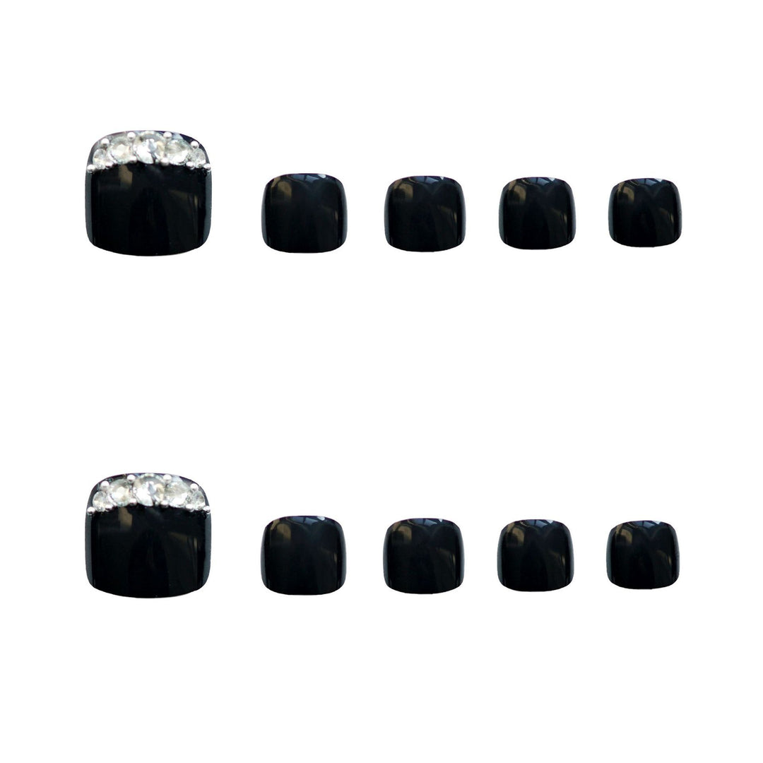 Elegant Decorative Press-On Toe Nails