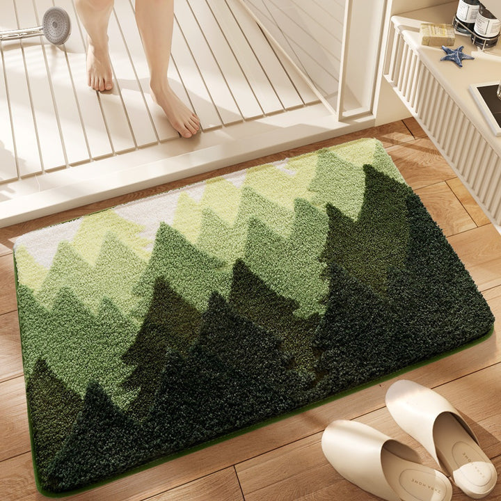 Shamrock-Themed Plush Bath Mat