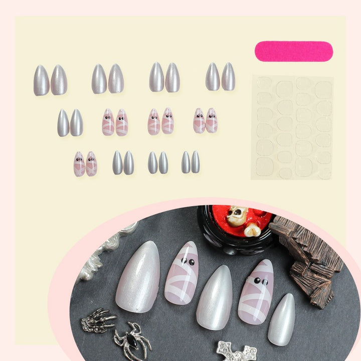 Acrylic nail set with delicate ballet motifs and shimmering accents Kalsten