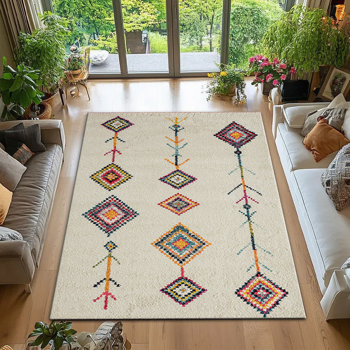 Bohemian Geometric Pattern Area Rug Kalsten