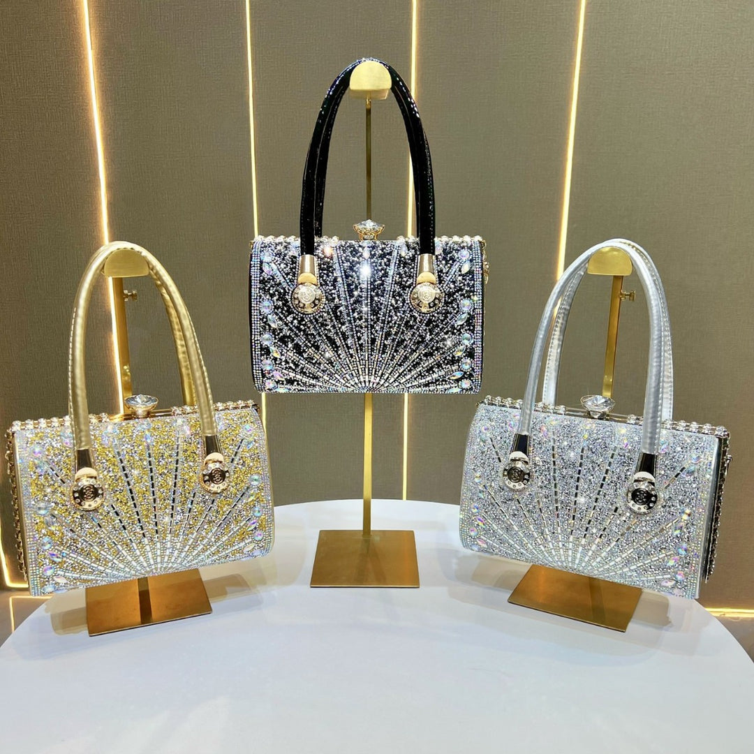 Luxe Crystal-Embellished Evening Handbag
