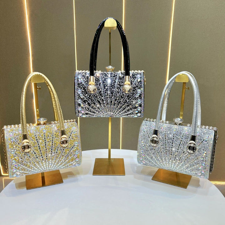 Luxe Crystal-Embellished Evening Handbag