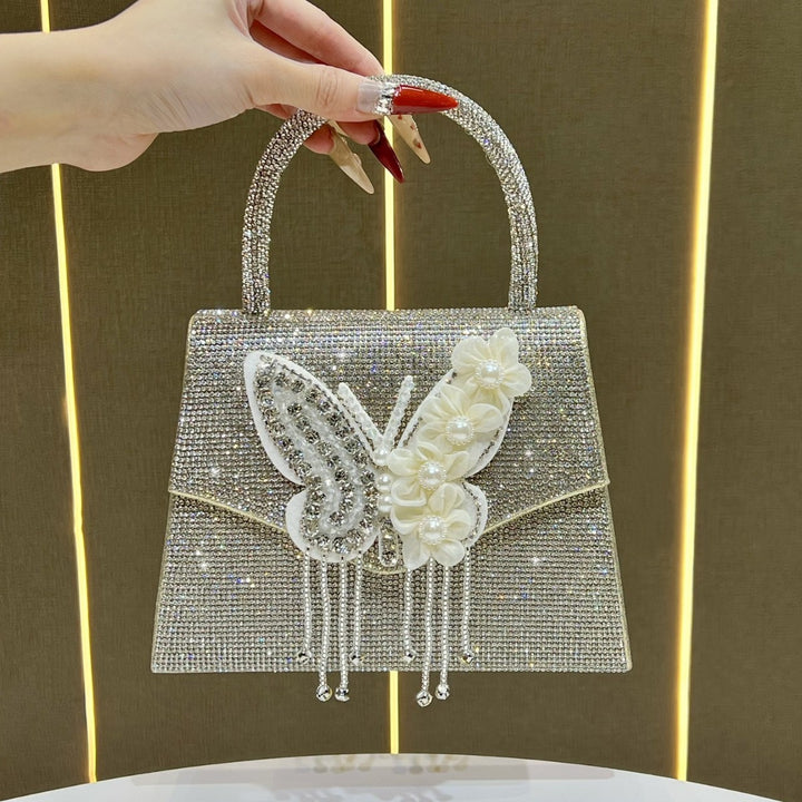 Decorative Butterfly Rhinestone Clutch