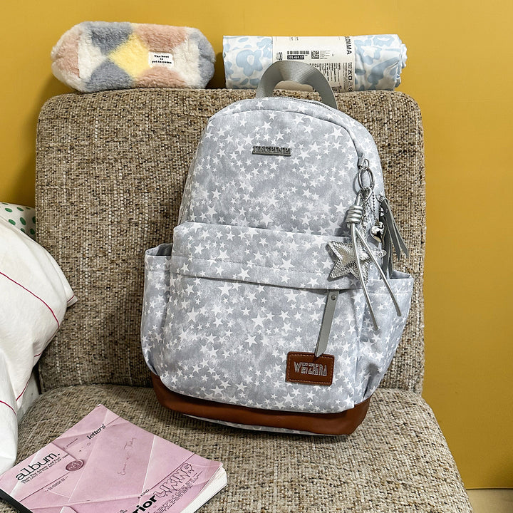 Stylish Star-Printed Casual Backpack Kalsten