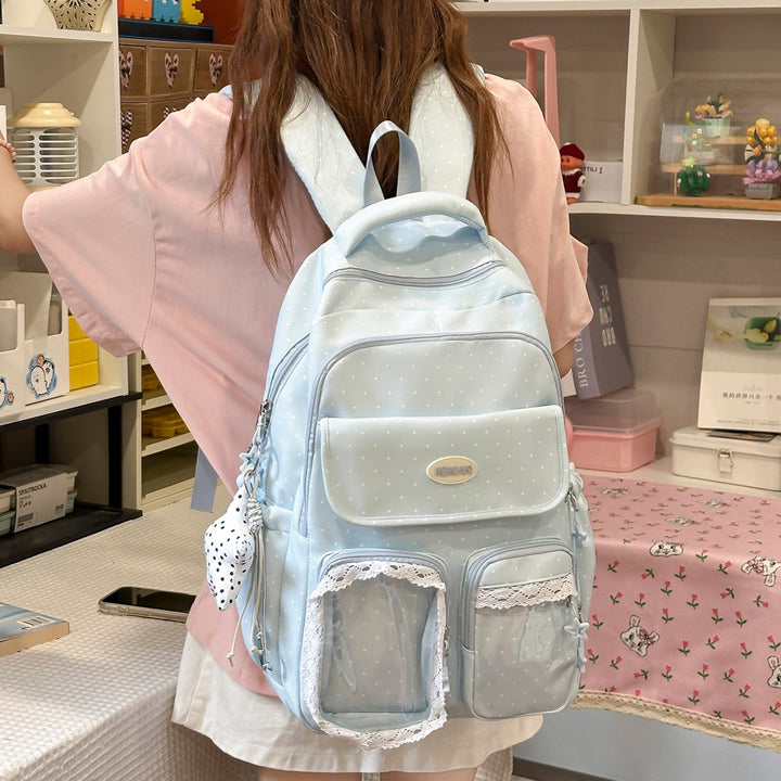 Cute Decorative Polka Dot School Backpack Kalsten