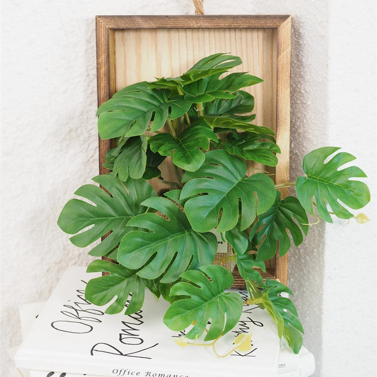 Rustic Wall-Mounted Faux Plant Arrangement