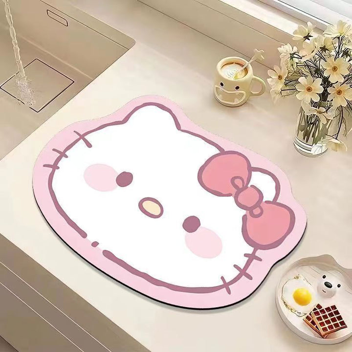Cute Cat-Shaped Plush Bath Rug