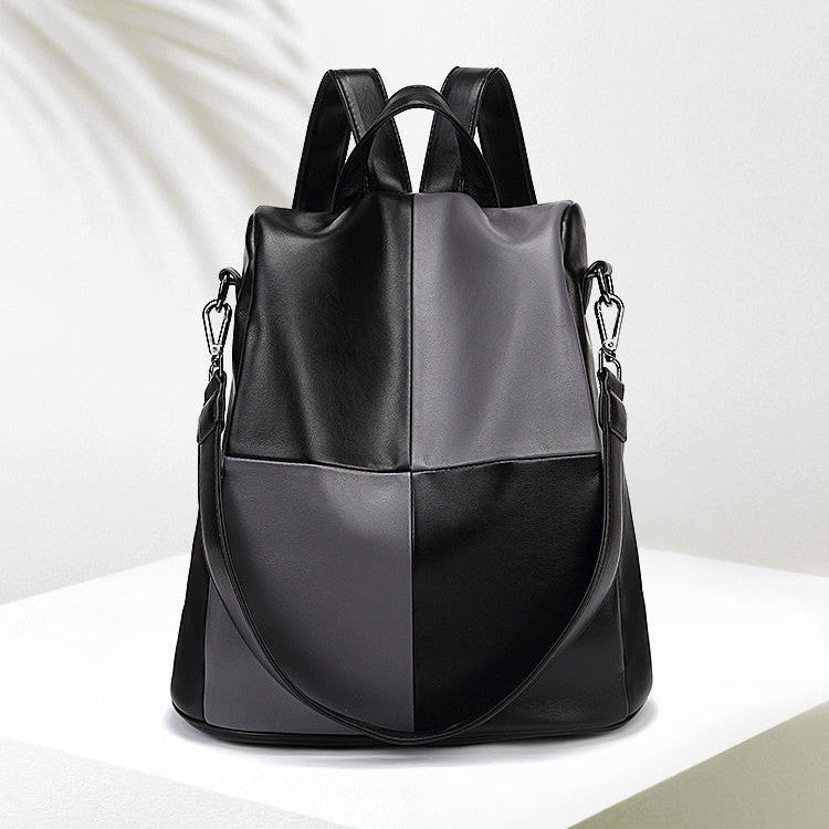 Chic Multi-Functional Leather Backpack