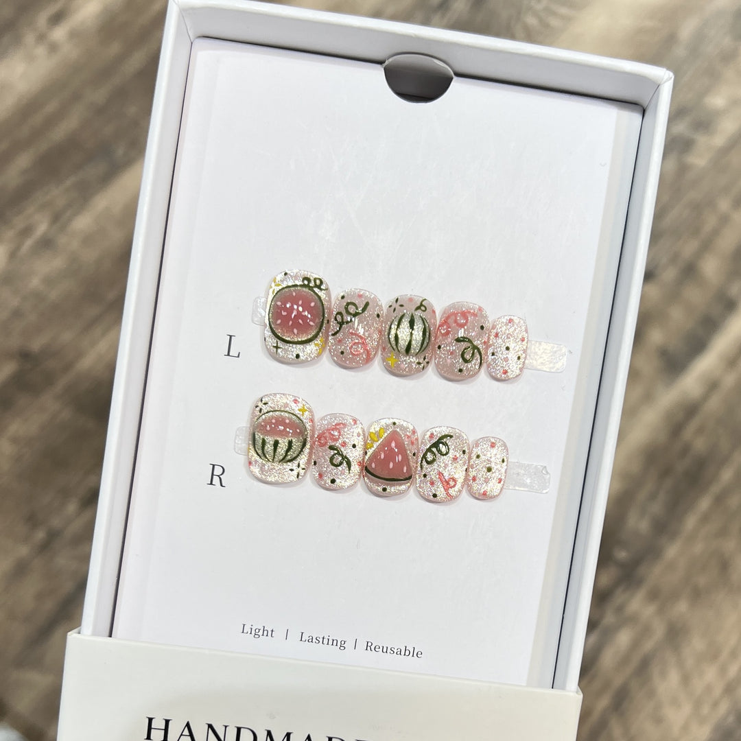 Decorative Floral Stiletto Press-On Nail Set Kalsten