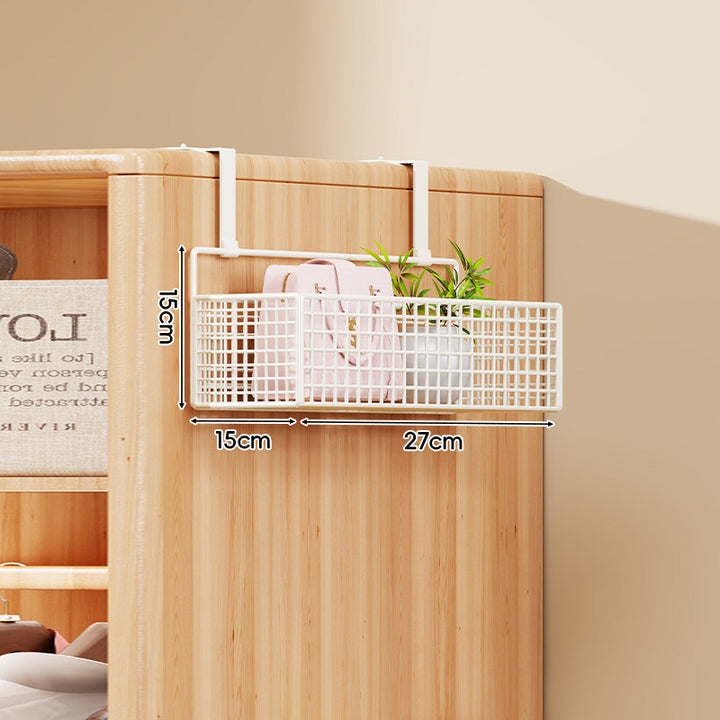Over-the-Door Multi-Tier Metal Grid Hanging Storage Organizer