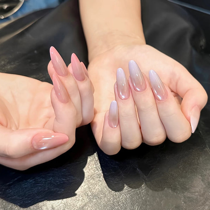 Glossy Stiletto Press-On Nails with Ombre Finish Kalsten