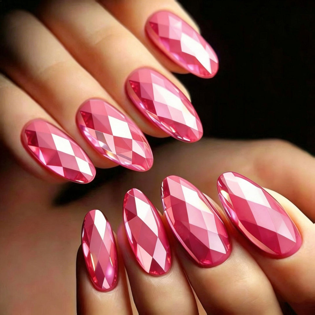 Artificial nails with radiant crystal design Kalsten