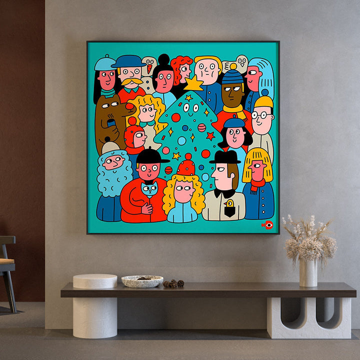 Colorful Cartoon Canvas Art