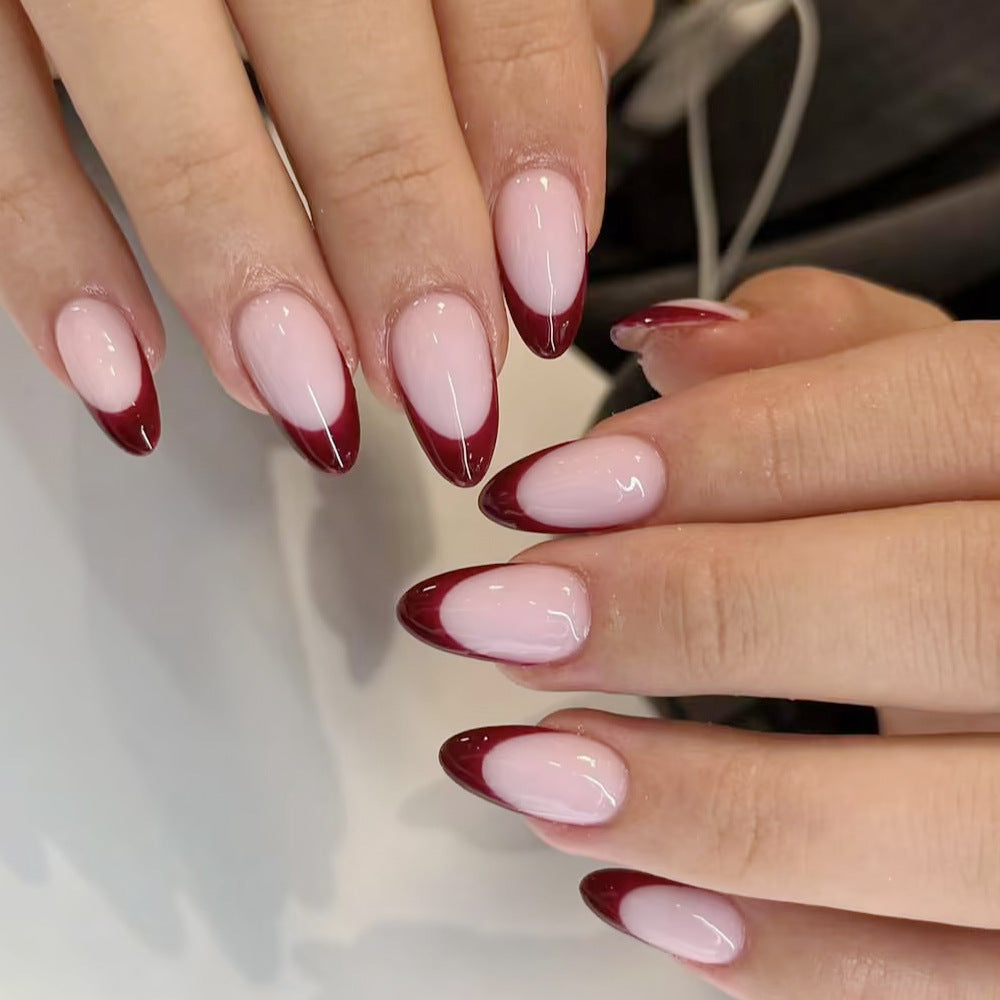Elegant French Tip Press-On Nail Set Kalsten