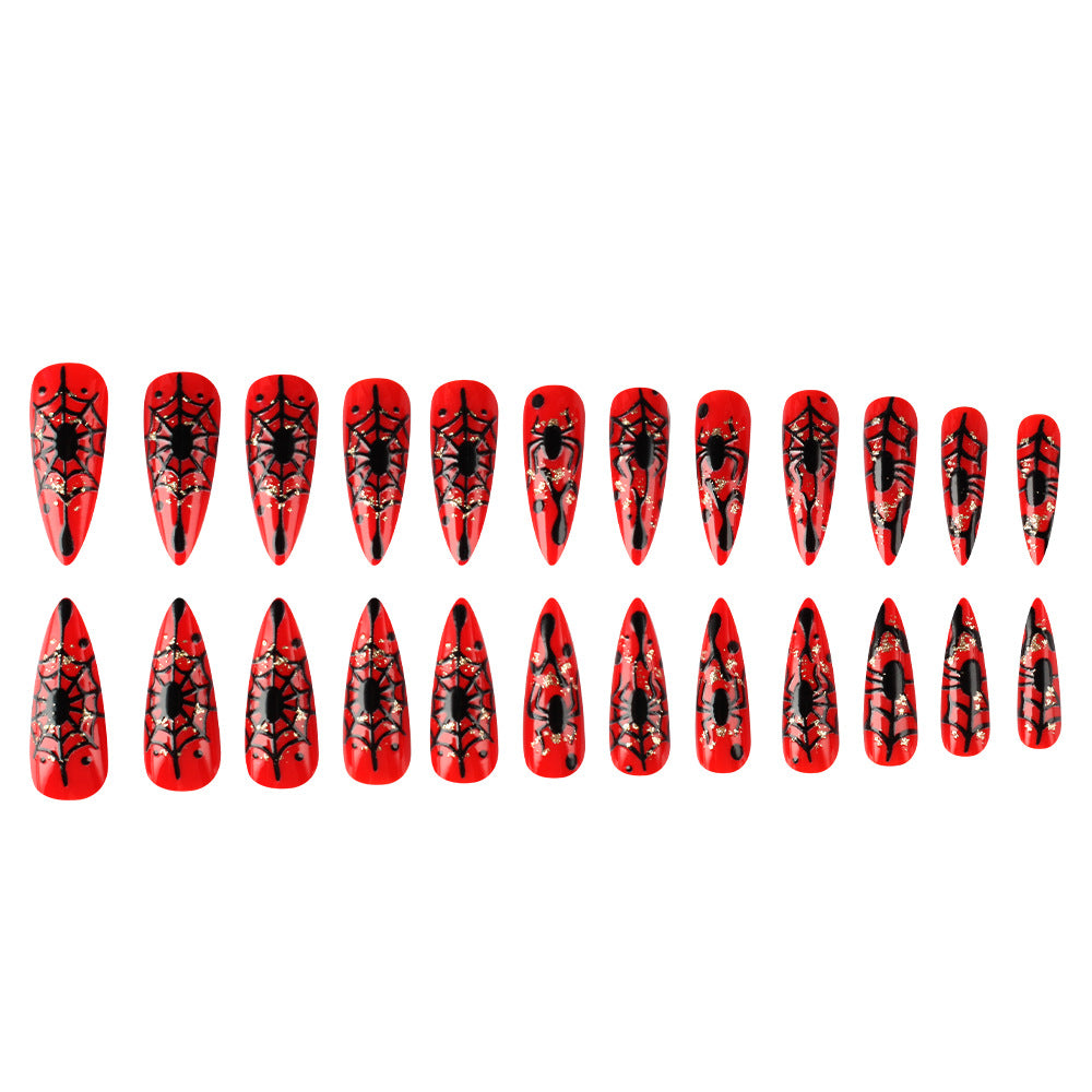Halloween-Themed Poisonous Spider Press-On Nails Kalsten