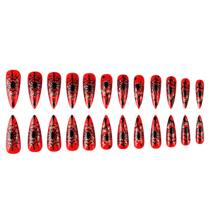 Halloween-Themed Poisonous Spider Press-On Nails Kalsten