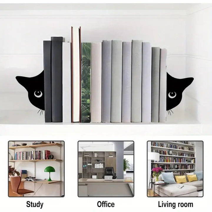 Decorative Cat-Themed Bookends