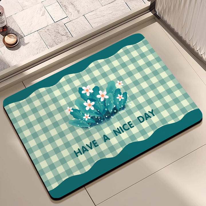 Stylish Floral Patterned Comfort Bath Mat Kalsten