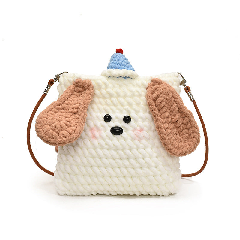 Cute Dog-Themed Plush Handbag