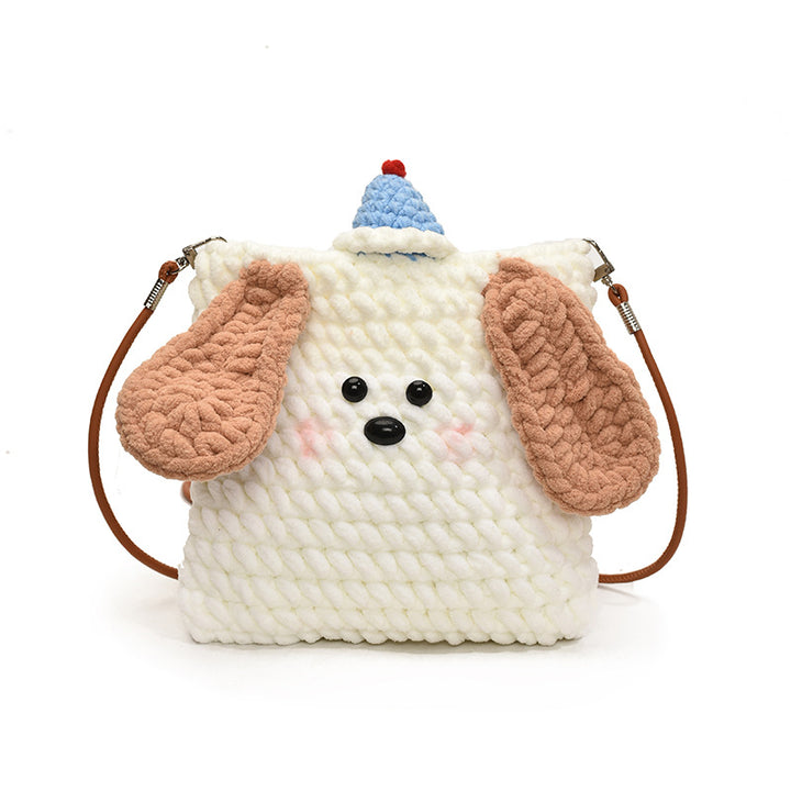 Cute Dog-Themed Plush Handbag