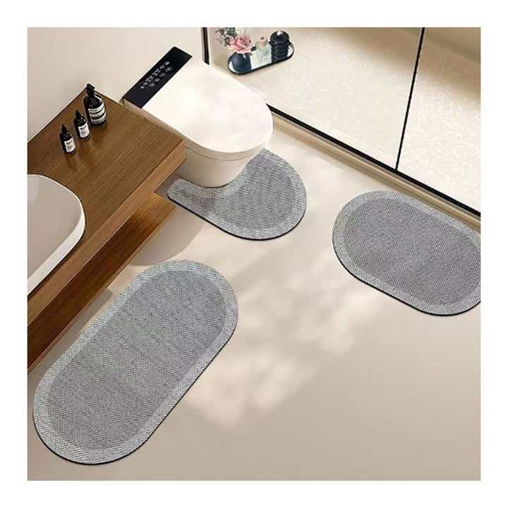 Elegant Textured Bath Mat Set Kalsten