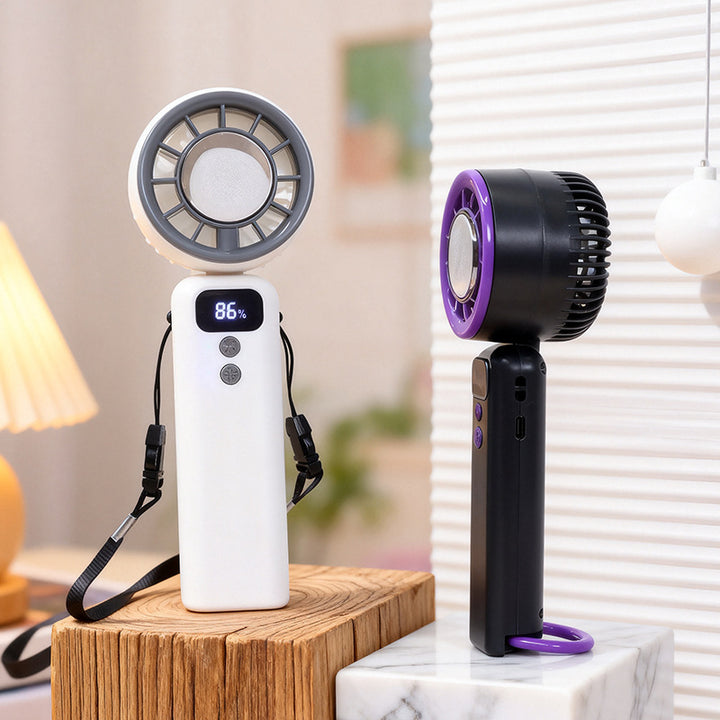 Women Portable Mini USB Fan with Digital Display Kalsten
