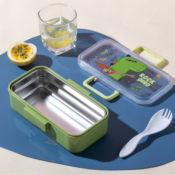 Cartoon-Themed Stainless Steel Lunch Box