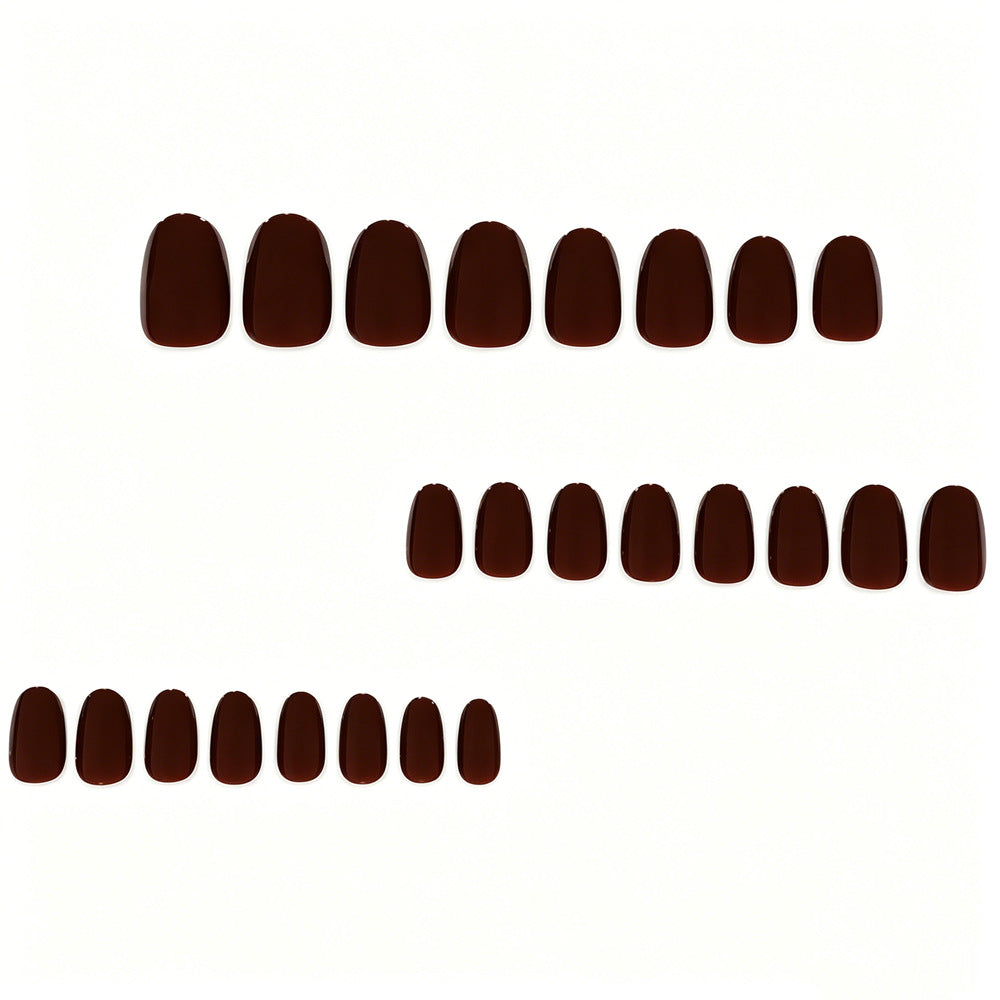 Glossy Almond-Shaped Press-On Nail Set