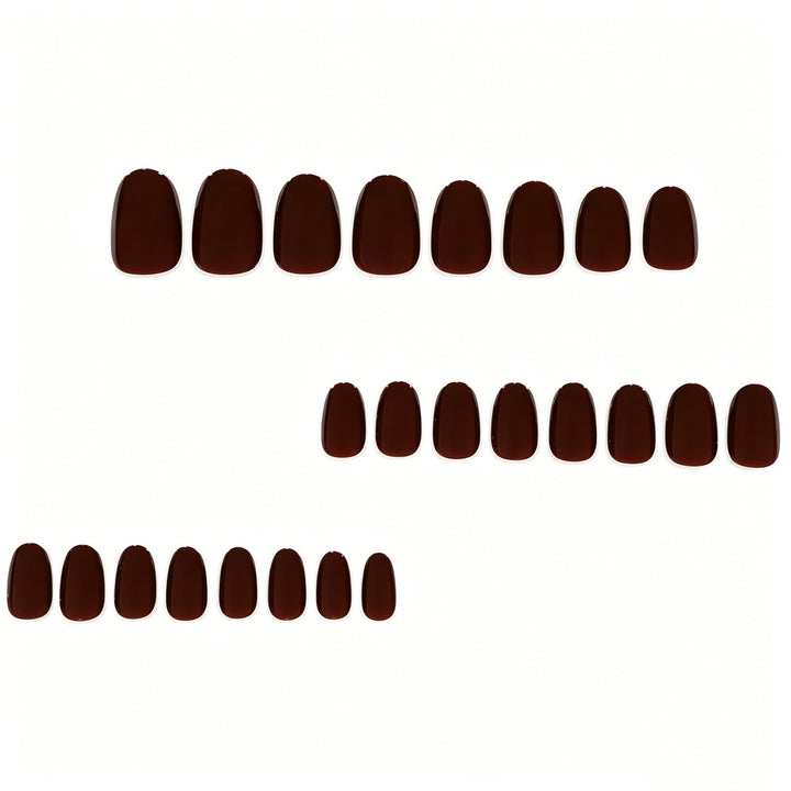Glossy Almond-Shaped Press-On Nail Set