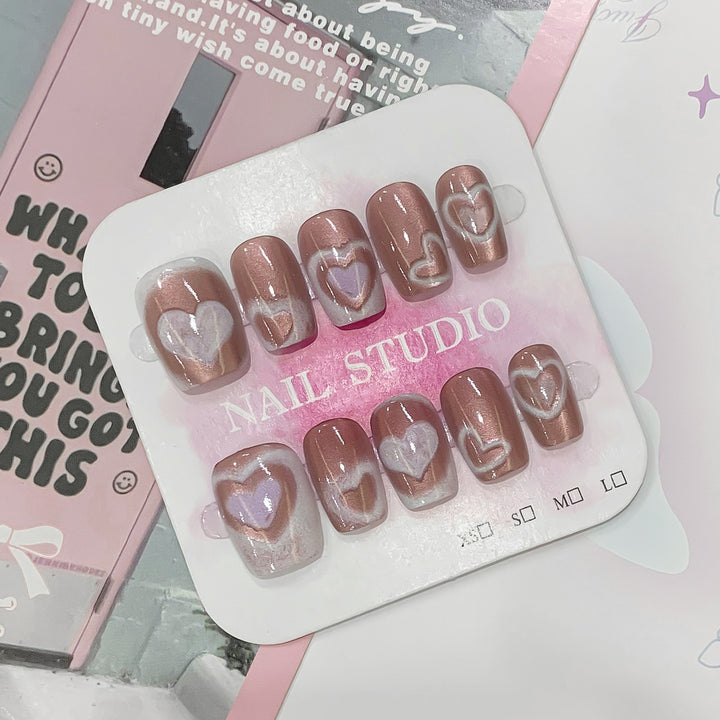 Artificial nail tips in heart design Kalsten