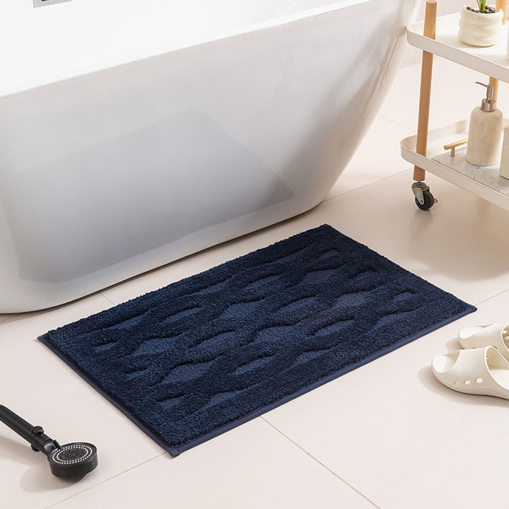 Plush Textured Bath Mat Kalsten