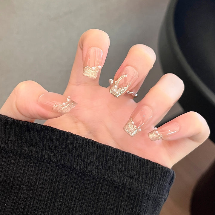 Elegant Crystal-Inspired Press-On Nail Extensions Kalsten