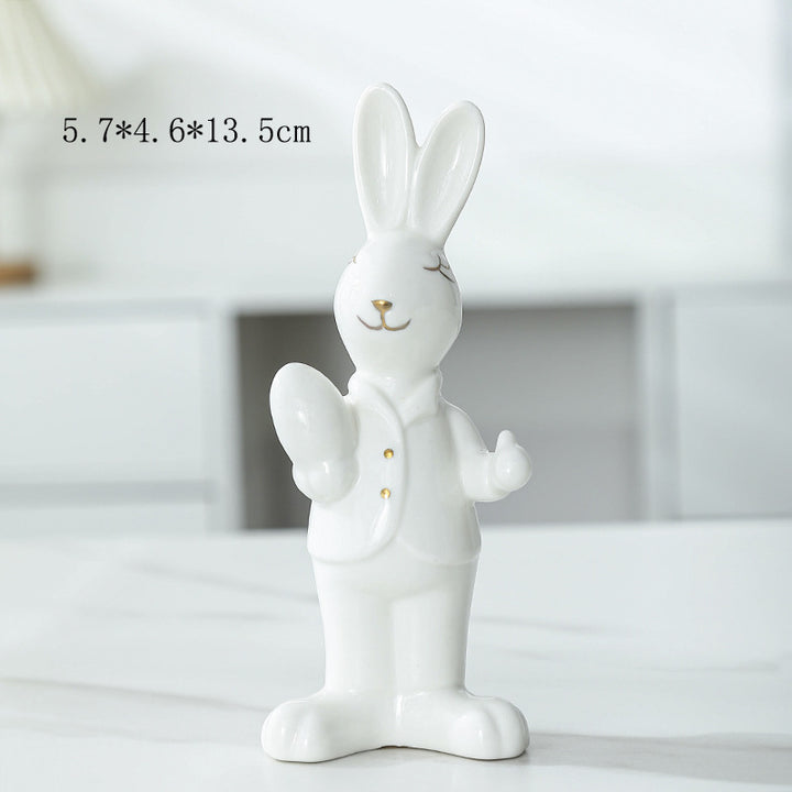 Ceramic Bunny Figurine Kalsten