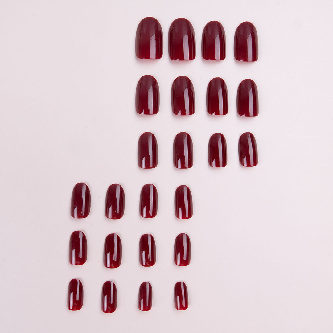 Glossy Almond-Shaped Press-On Nails  1791110707