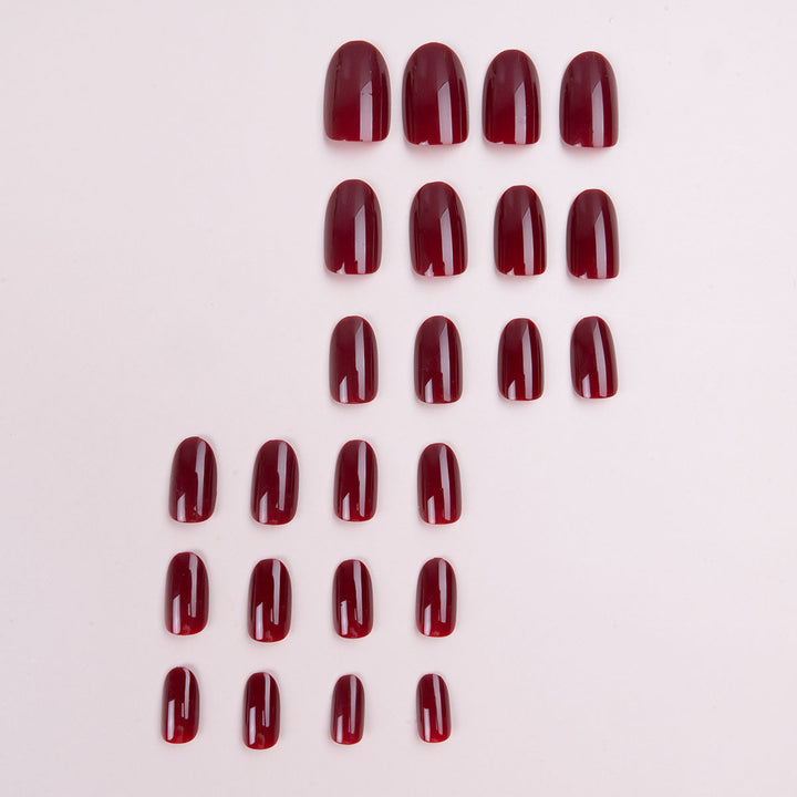 Glossy Almond-Shaped Press-On Nails  1791110707