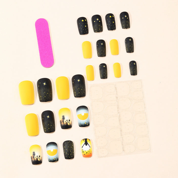 Artistic Sunset Nail Art Extensions Kalsten