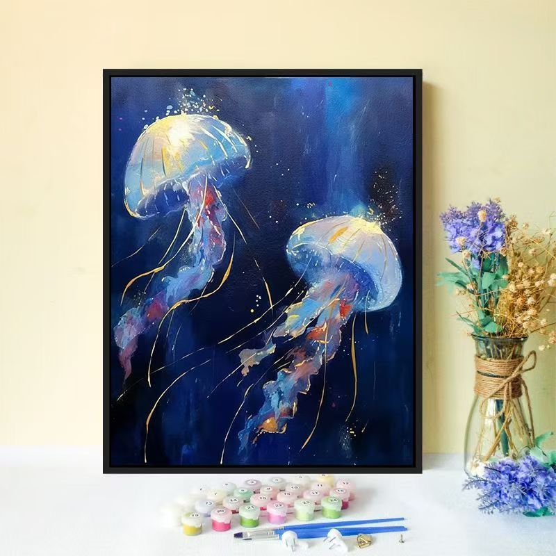 Jellyfish-Inspired Canvas Wall Art Kalsten