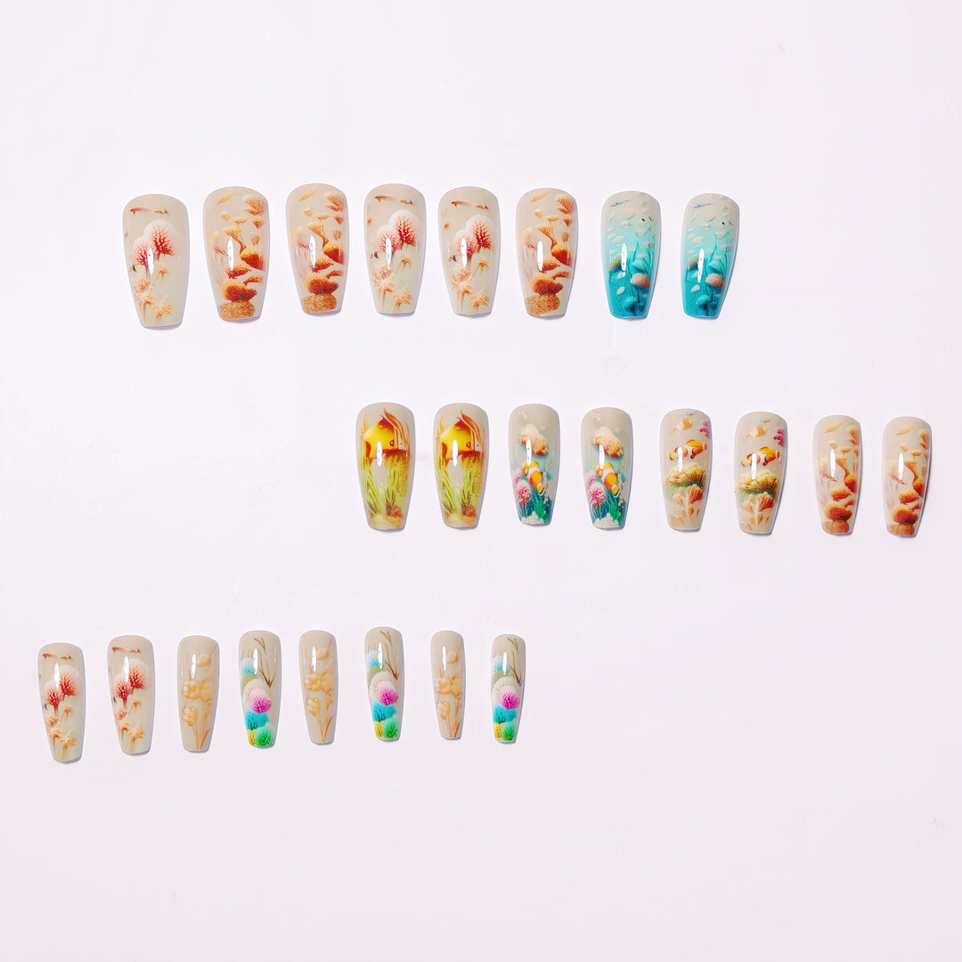 Underwater Scenery 3D Nail Art Kalsten