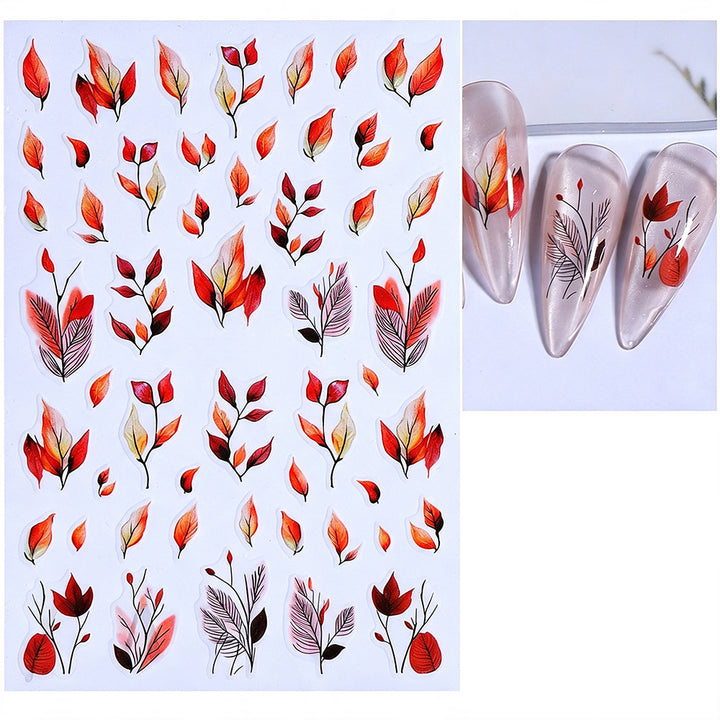 Autumn-Themed Nail Art Sticker Set