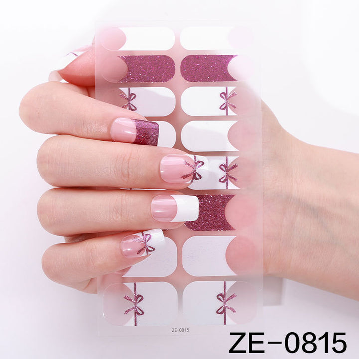 Elegant Glitter Accent Nail Wraps