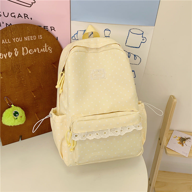 Decorative Star-Print Backpack Kalsten