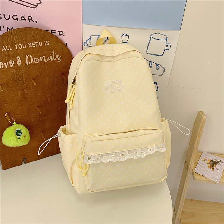 Decorative Star-Print Backpack Kalsten