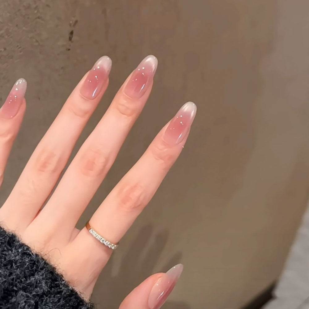 Elegant Almond-Shaped Press-On Nails  1791110620