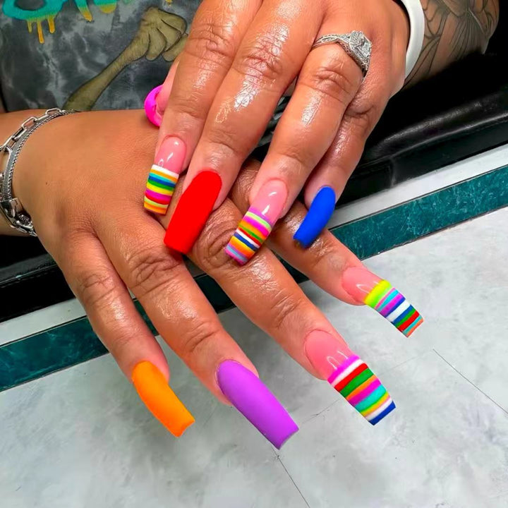 Creative Multi-Color Nail Art Extensions Kalsten