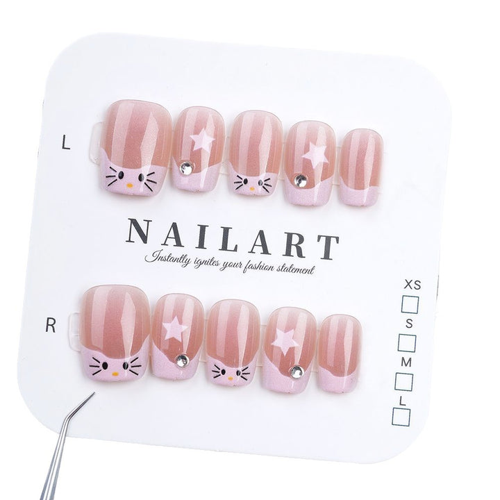 Whimsical Themed Press-On Nail Art Kalsten