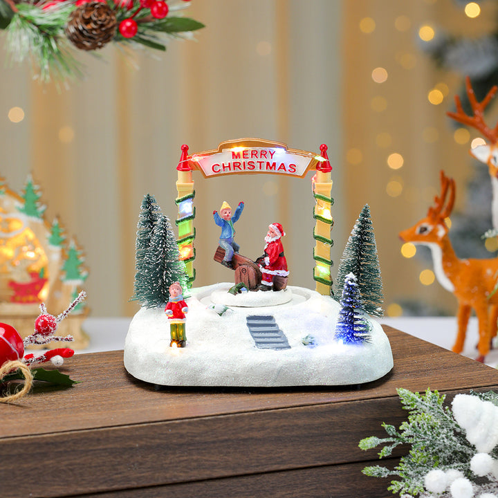 LED Light-Up Christmas Village Figurine Kalsten