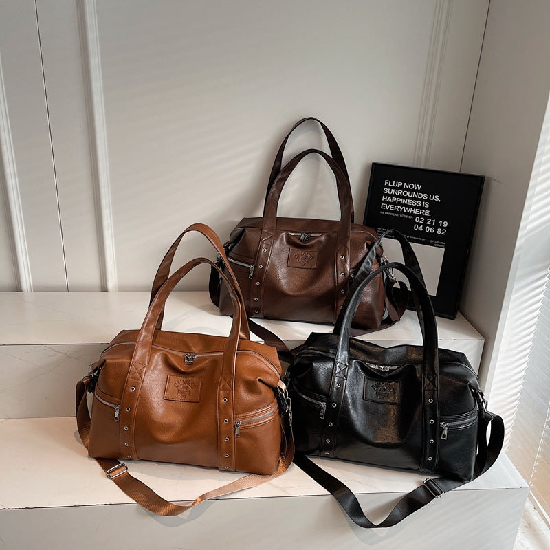 Luxurious Faux Leather Travel Duffle Bag Kalsten
