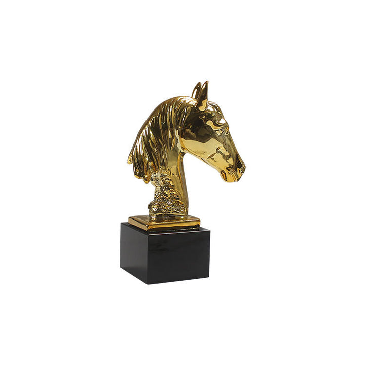 Majestic Horse Head Decorative Sculpture